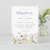 Invitation Colorful Wildflower Wedding Rehearsal Dinner (Debout devant)