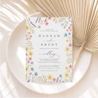 Invitation Colorida Invitación a la Boda en el Jardín de Flor