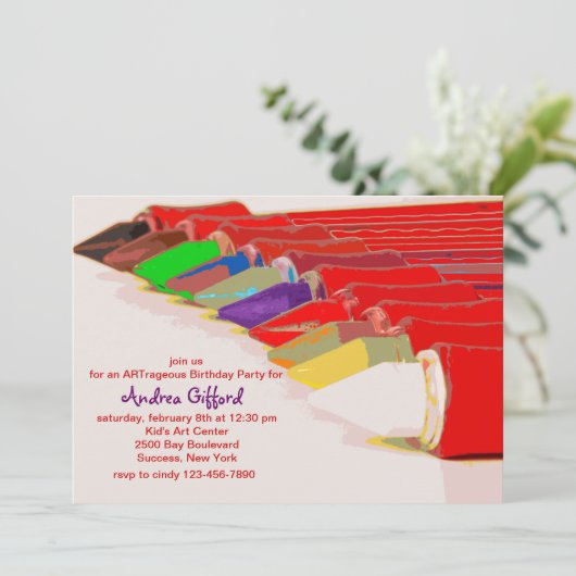 Invitation Coloring Pens (Debout devant)