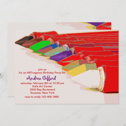 Invitation Coloring Pens (Devant / Derrière)