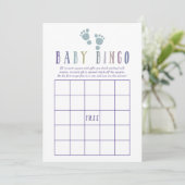 Invitation Coloris tendance Baby shower bébé Bingo (Debout devant)