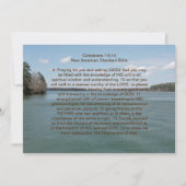 Invitation Colossiens Couverture complète de la fiche de priè (Devant)