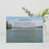 Invitation Colossiens Couverture complète de la fiche de priè (Debout devant)