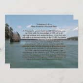 Invitation Colossiens Couverture complète de la fiche de priè (Devant / Derrière)