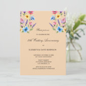Invitation Colour 50e anniversaire mariage anniversaire (Debout devant)