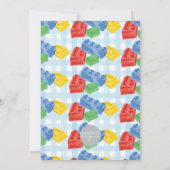 Invitation Colour Construire des briques Anniversaire Fête In (Dos)