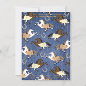 Invitation Colt occidental ou Baby shower de révélation de ge (Dos)