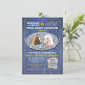 Invitation Colt occidental ou Baby shower de révélation de ge (Debout devant)