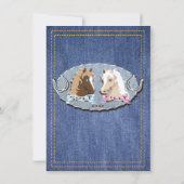 Invitation Colt occidental ou Baby shower de révélation de ge (Dos)