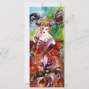 Invitation COLUMBINE, Mardi Gras, Sweet 16 Masquerade Party