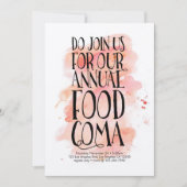 Invitation Coma de la nourriture de Thanksgiving m (Devant)