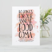 Invitation Coma de la nourriture de Thanksgiving m (Debout devant)