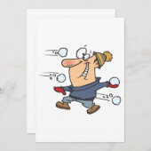 Invitation Combat de boules de neige (Devant / Derrière)