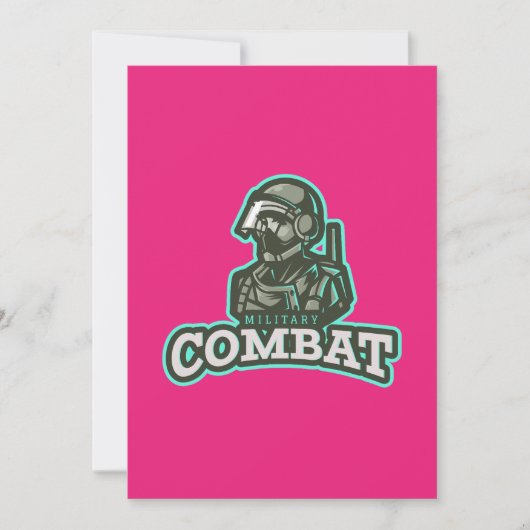 Invitation Combat Esports Emblem | Digital Warrior Logo (Devant)