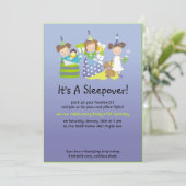 Invitation Combats de Sleepover et de coussin (Debout devant)