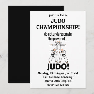 Invitation Combattant de Judo Autodéfense Taekwondo Judo