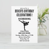 Invitation Combattant de kickboxing Boxeur Anniversaire Kickb (Debout devant)