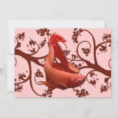 Invitation Combattant Siamois Betta Rouge (Dos)
