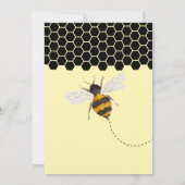 Invitation Combe de miel jaune et noir 1er anniversaire Abeil (Dos)
