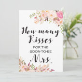 Invitation Combien de baisers sont dans le panneau Jar 5x7" (Debout devant)