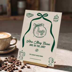 Invitation Combien de haricots de café Jeu de Baby Shower