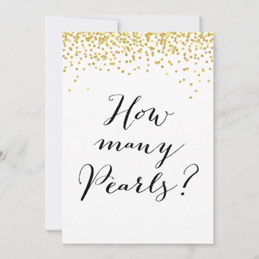 Invitation Combien de perles sont dans le panneau Jar 5x7" (Devant)