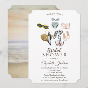 Invitation Combinaison de natation d'ancrage Fête prénuptiale