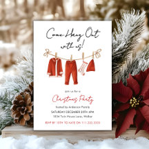 Come Hang Up With Us Clothesline Christmas Party