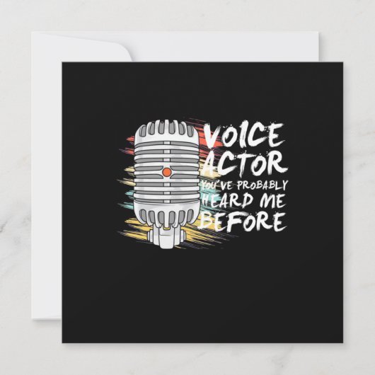 Invitation Comédien de doublage avant (Devant)