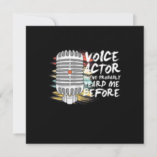 Invitation Comédien de doublage avant