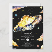 Invitation Comet Whimsy Space Anniversaire (Devant)