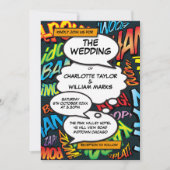 Invitation Comic Book Modern Fun Mariage (Devant)