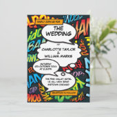 Invitation Comic Book Modern Fun Mariage (Debout devant)