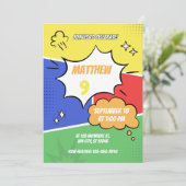 Invitation - Comic Book Style - Personnaliser Nom  (Debout devant)