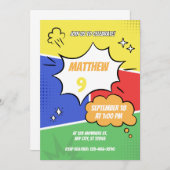 Invitation - Comic Book Style - Personnaliser Nom  (Devant / Derrière)