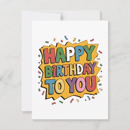 Invitation Comic Burst Joyeux Anniversaire (Devant)