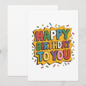 Invitation Comic Burst Joyeux Anniversaire (Devant / Derrière)