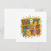 Invitation Comic Burst Joyeux Anniversaire (Devant / Derrière)