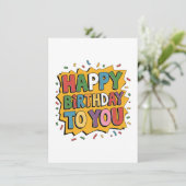 Invitation Comic Burst Joyeux Anniversaire (Debout devant)