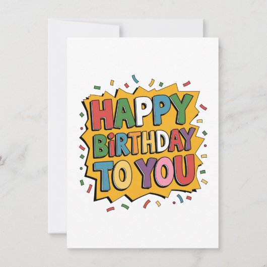 Invitation Comic Burst Joyeux Anniversaire (Devant)
