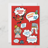 Invitation Comics Cool Superhero Party Anniversaire Invitatio (Devant)