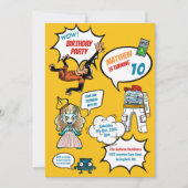 Invitation Comics Cool Superhero Party Anniversaire Invitatio (Devant)