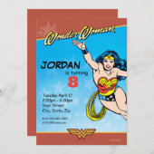 Invitation Comics DC | Wonder Woman Anniversaire (Devant / Derrière)