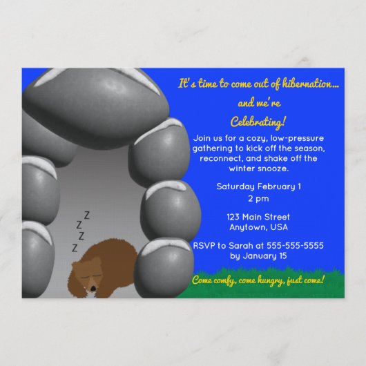 Invitation Coming Out of Hibernation-Cozy Winter to Spring  (Devant)