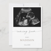 Invitation Coming Soon Minimalist Pregnancy Announcement Card (Devant)