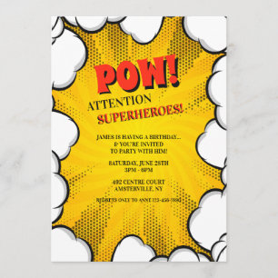 Invitation comique de nuages