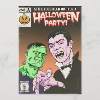 Invitation comique de partie de Halloween