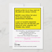 Invitation Comique romantique rétro vintage : Parler au lit (Dos)