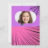 Invitation Comique Web rose et violet Anniversaire (Dos)