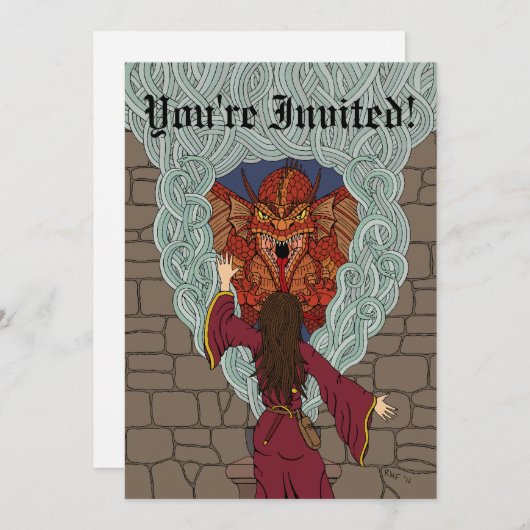 Invitation Comjurer le dragon (Devant / Derrière)